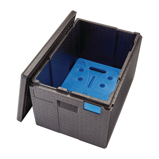 Cambro GOBOX EPP180XLT Top Loading Carrier for disposable dishes and Gelato Pans Black - 64.5Ltr • PAS-FY730