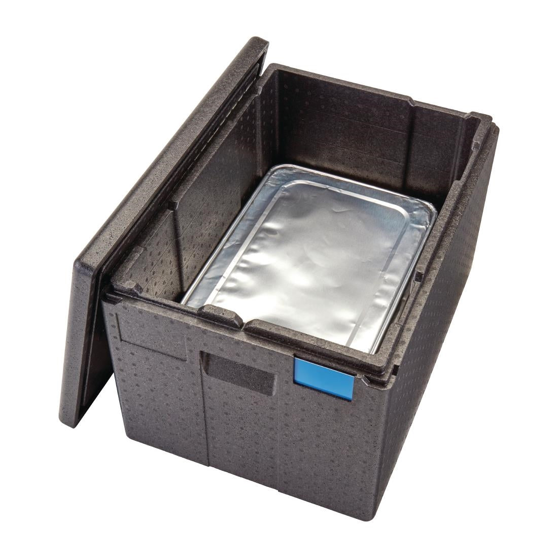 Cambro GOBOX EPP180XLT Top Loading Carrier for disposable dishes and Gelato Pans Black - 64.5Ltr • PAS-FY730