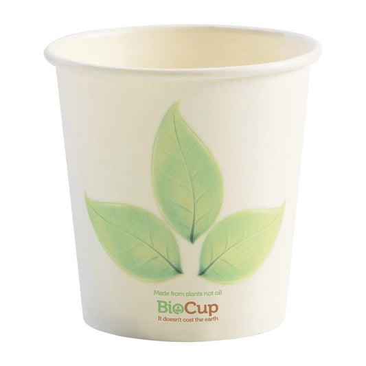 BioPak BioCup Single Wall Leaf - 120ml 4oz 63mm (Pack 2000) • PAS-FY733