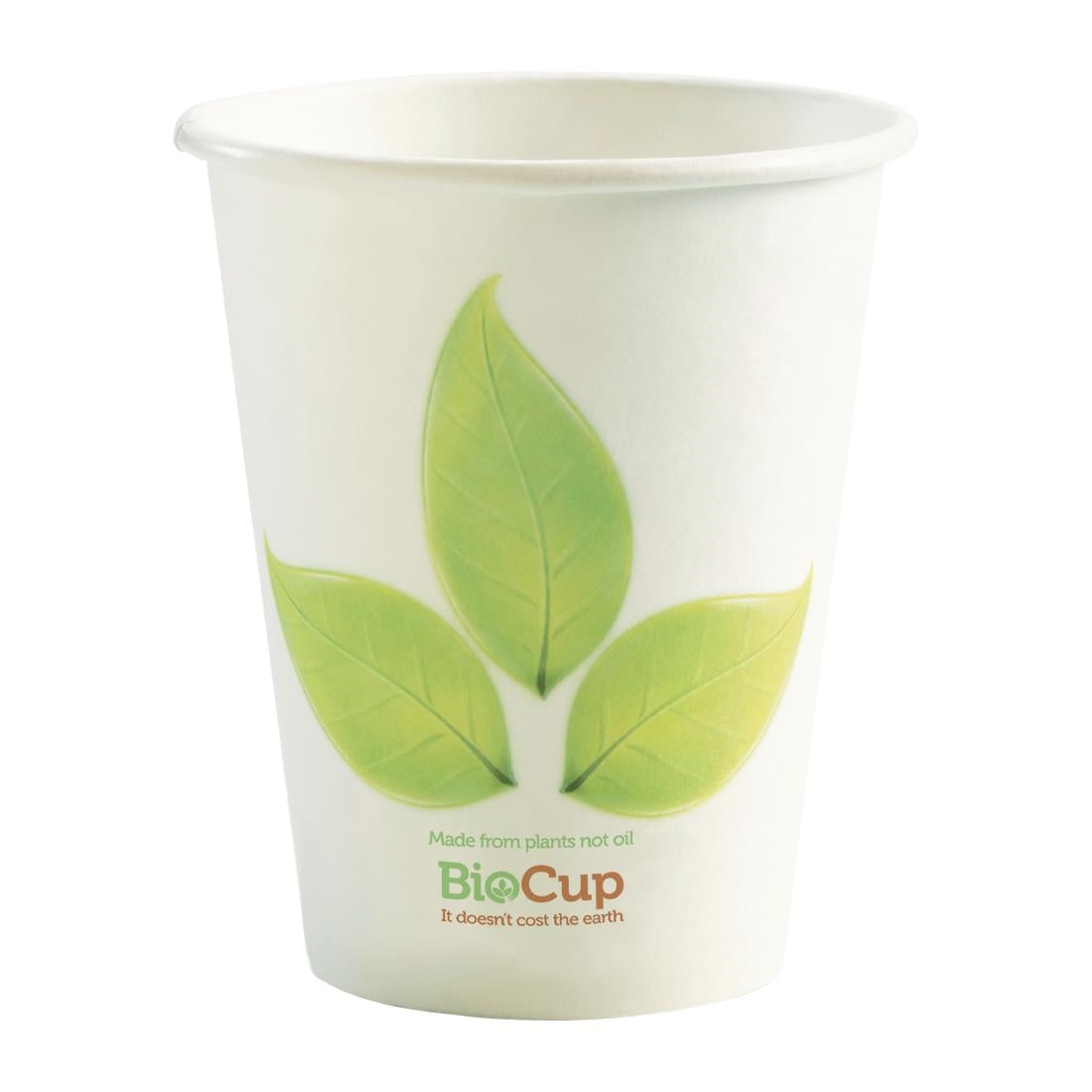 BioPak BioCup Single Wall Leaf - 280ml 8oz 80mm (1000 Pack) • PAS-FY734