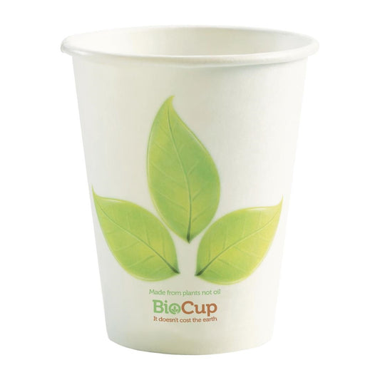 BioPak BioCup Single Wall Leaf - 280ml 8oz 80mm (1000 Pack) • PAS-FY734
