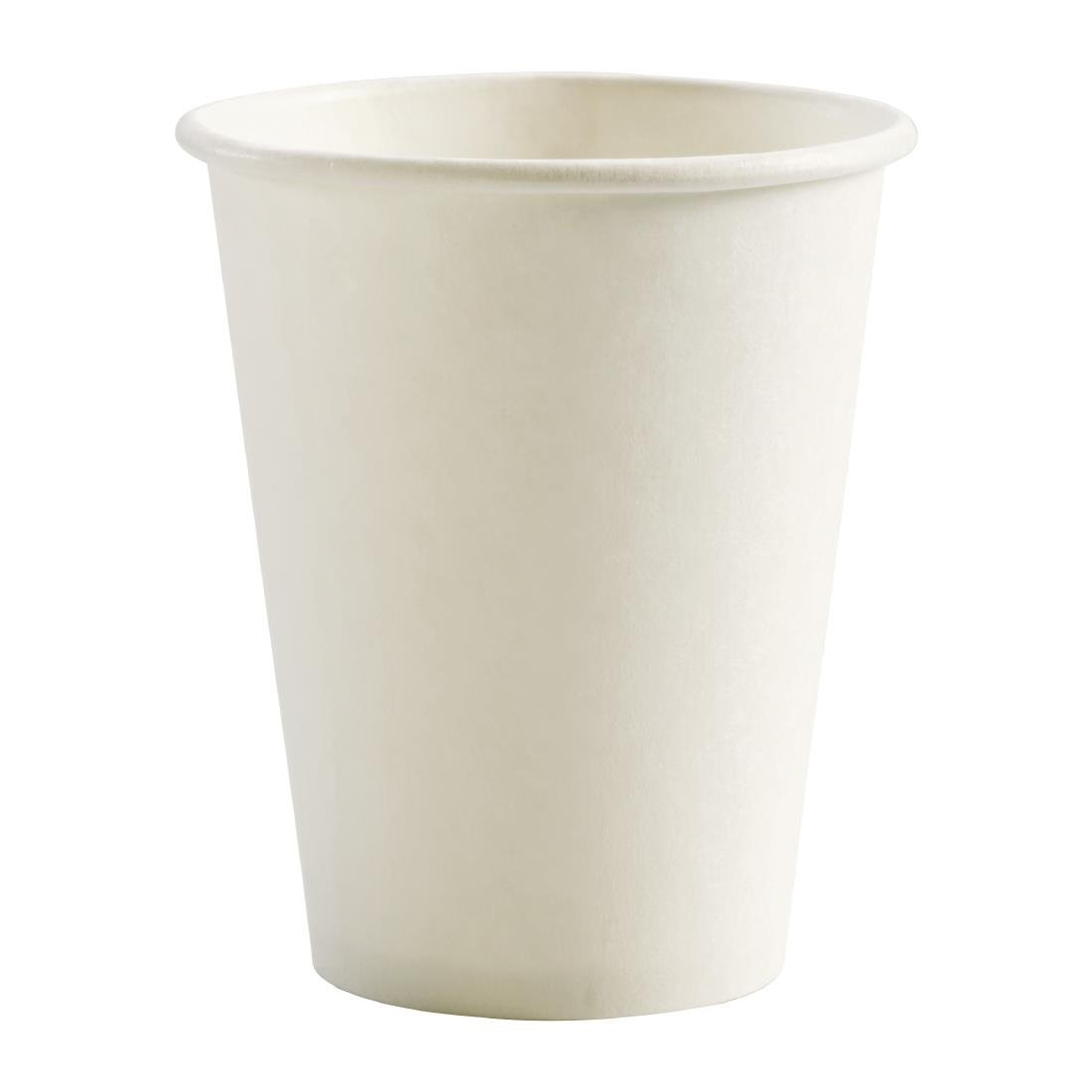 BioPak BioCup Single Wall White - 280ml 8oz 80mm (Pack 1000) • PAS-FY738