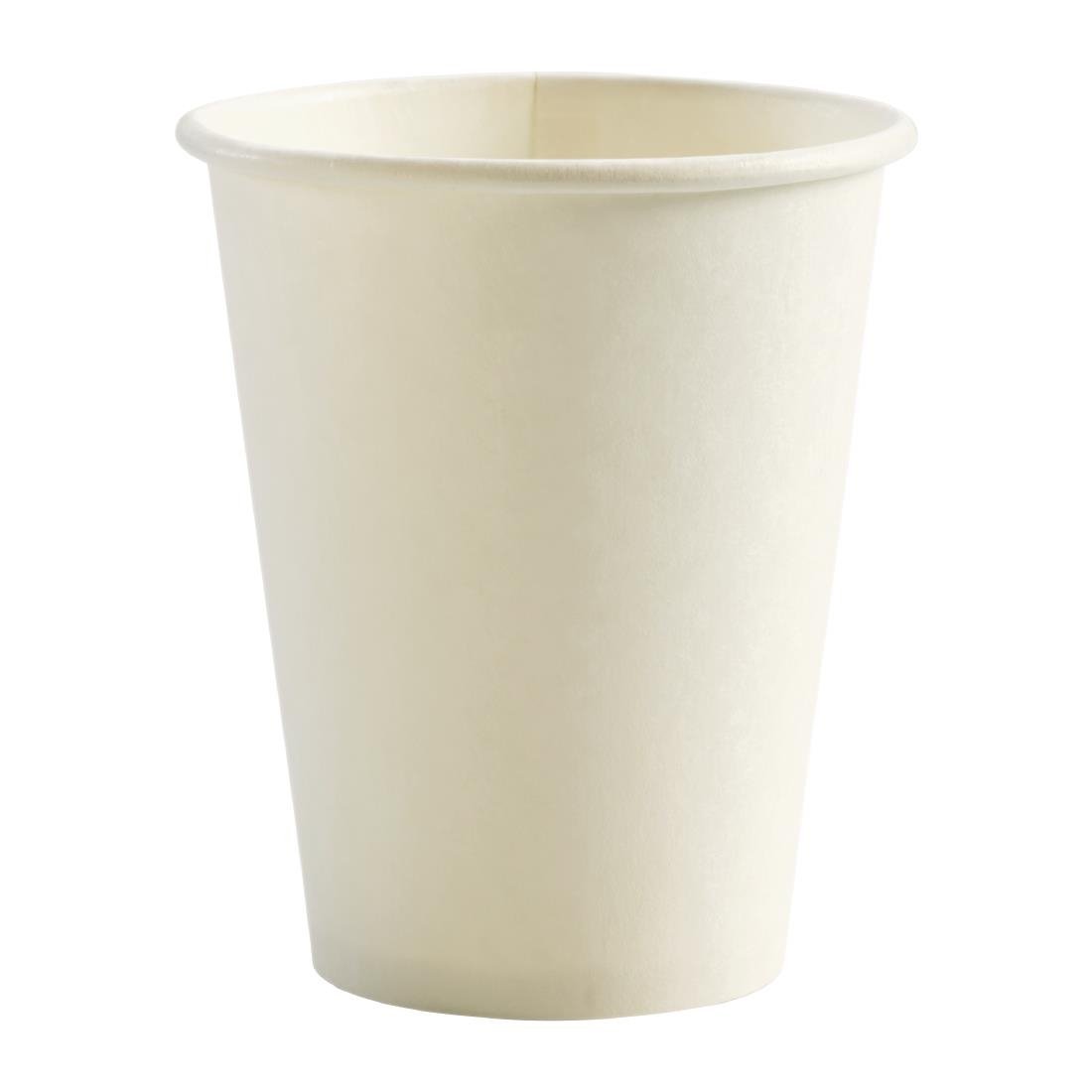 BioPak BioCup Single Wall White - 390ml 12oz 90mm (Pack 1000) • PAS-FY740