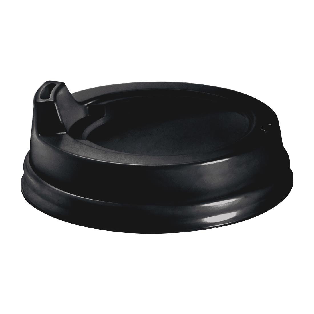 BioPak PS Small Sipper Lid Black - 80mm (Pack 1000) • PAS-FY745