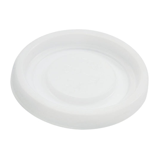 BioPak PS No Hole Lid White - 4oz 63mm (1000 Pack) • PAS-FY746