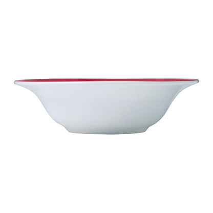 Royal Porcelain Maxadura Resonate Red Band Sweet/Fruit Bowl 300ml 170mm (12 Pack) (Pack of 12) • PAS-FY900