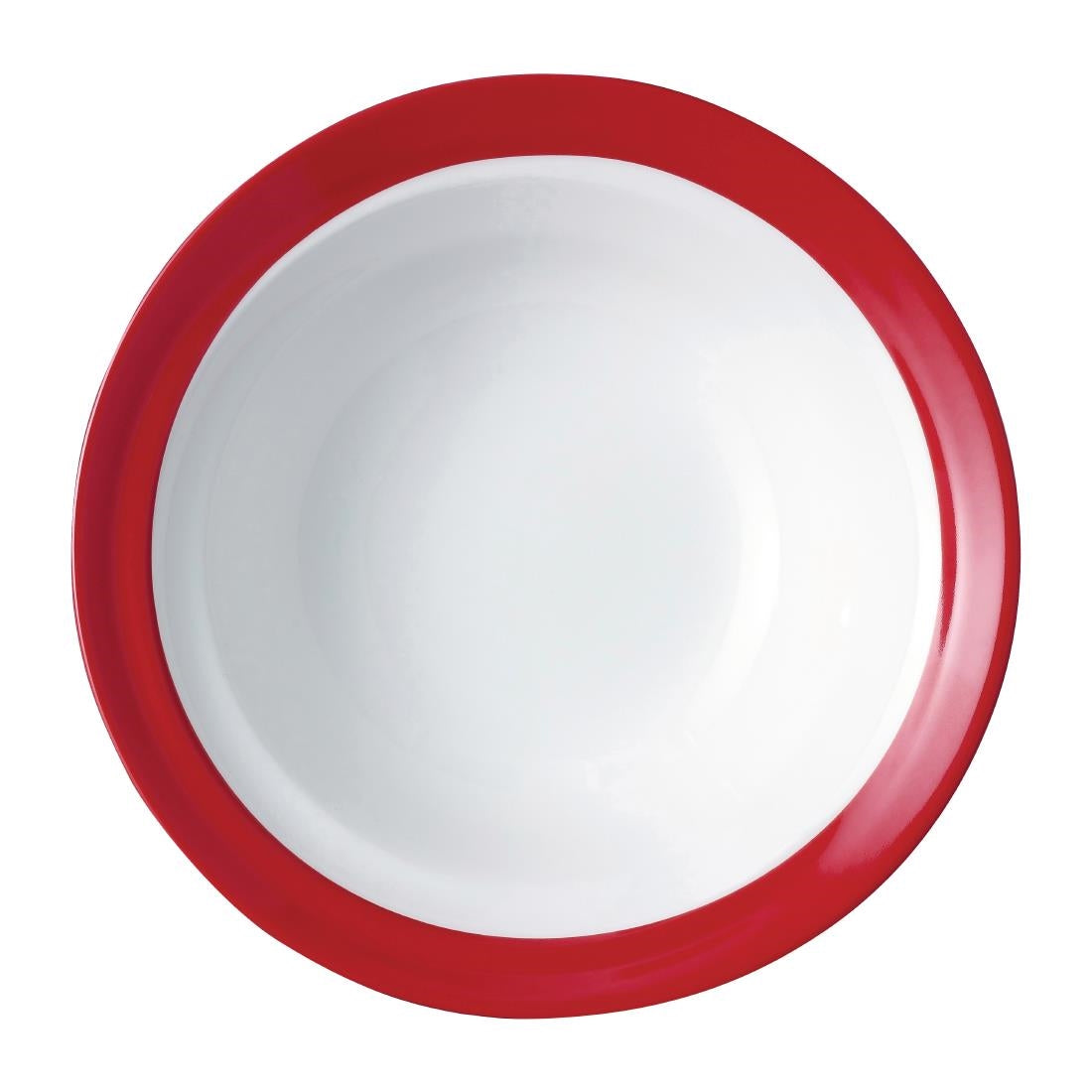 Royal Porcelain Maxadura Resonate Red Band Sweet/Fruit Bowl 300ml 170mm (12 Pack) (Pack of 12) • PAS-FY900