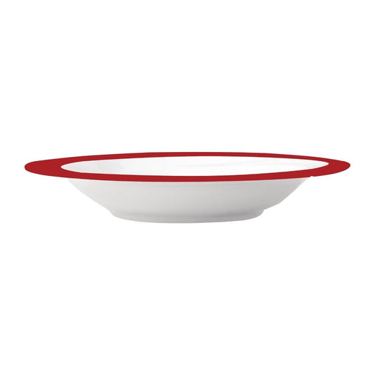 Royal Porcelain Maxadura Resonate Red Band Round Bowl 238mm (12 Pack) • PAS-FY906