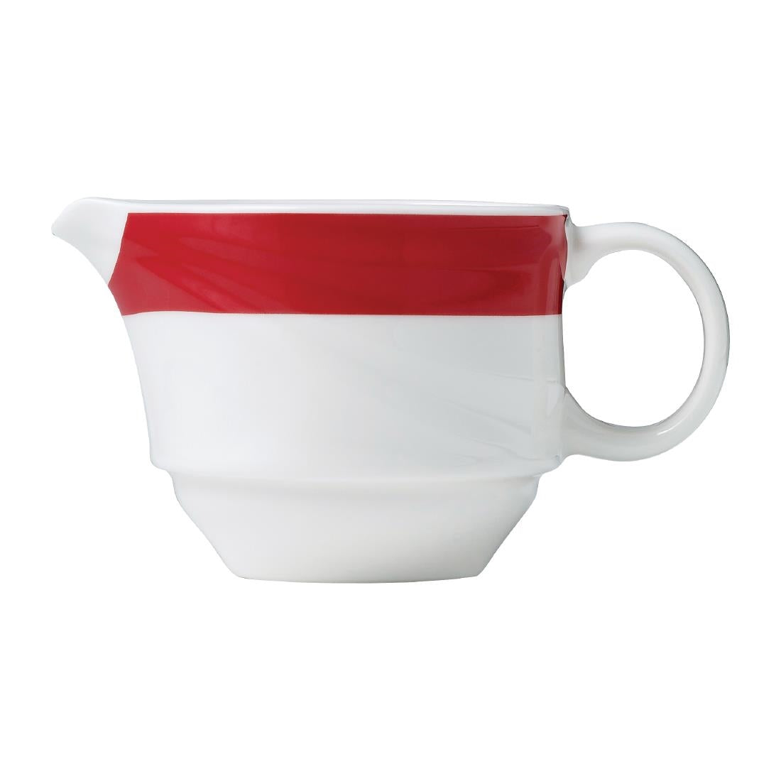 Royal Porcelain Maxadura Resonate Red Band Creamer 125ml (12 Pack) • PAS-FY908