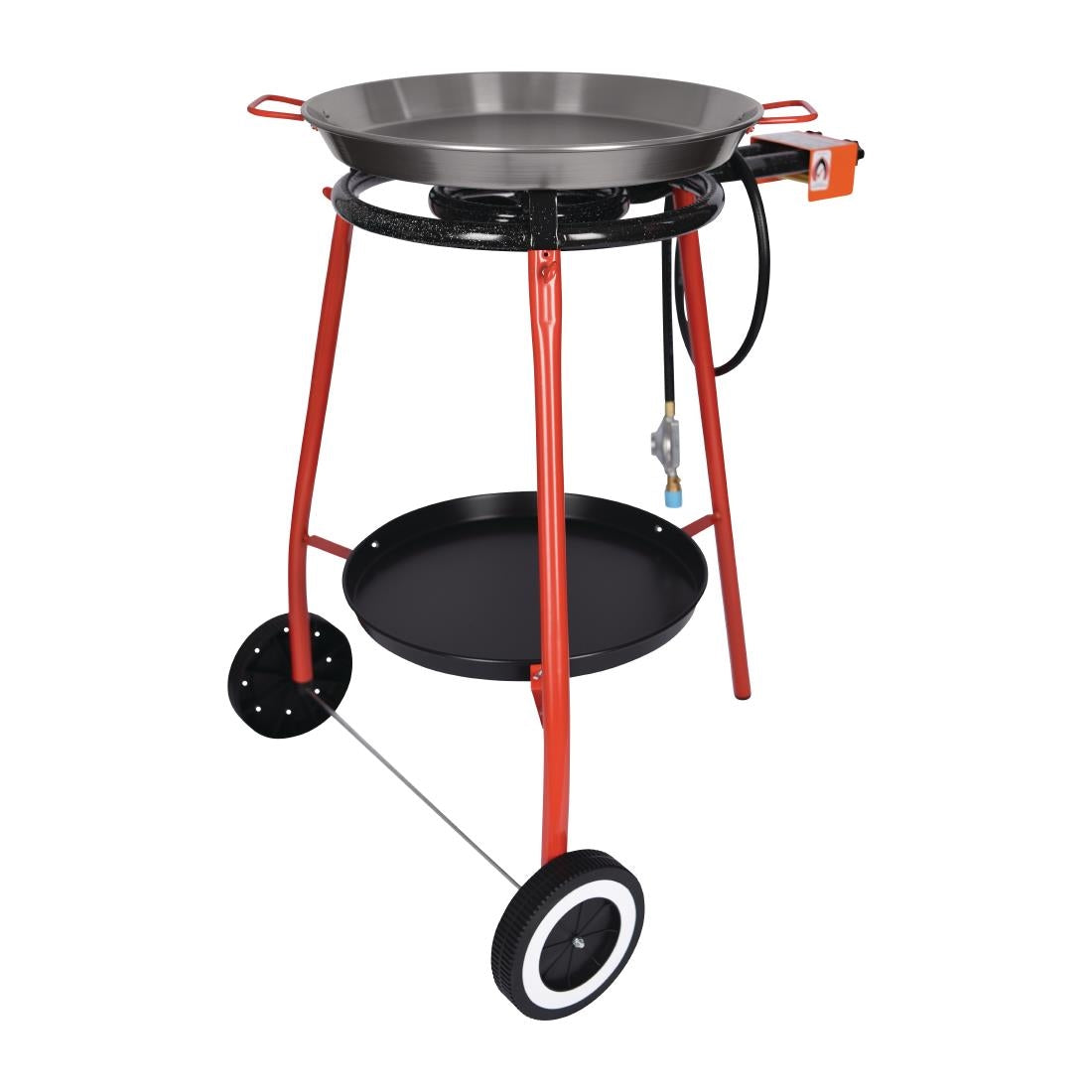 Chef Inox Andreu Paella Stand with Wheels and 450mm Tray - pan/gas/burner • PAS-FY919
