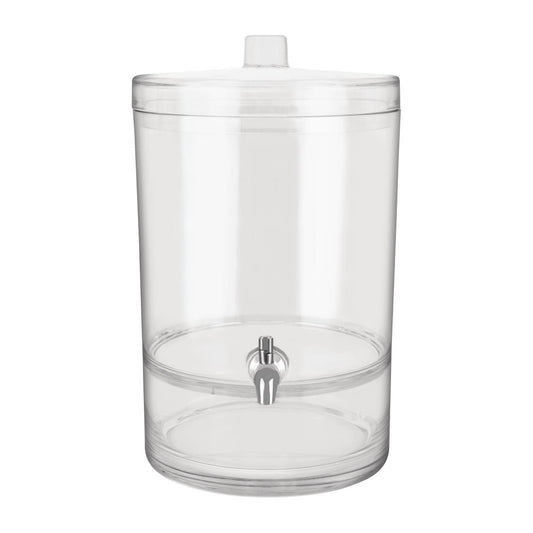 Chef Inox Juice Dispenser Polycarbonate Round 8.9Ltr 297x253x413mm • PAS-FY925