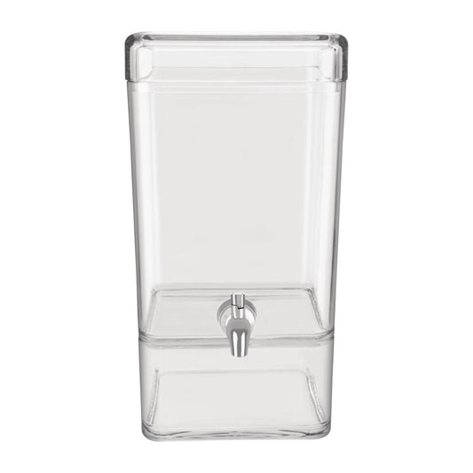 Chef Inox Juice Dispenser Polycarbonate Square 7.5Ltr 247x200x348mm • PAS-FY926