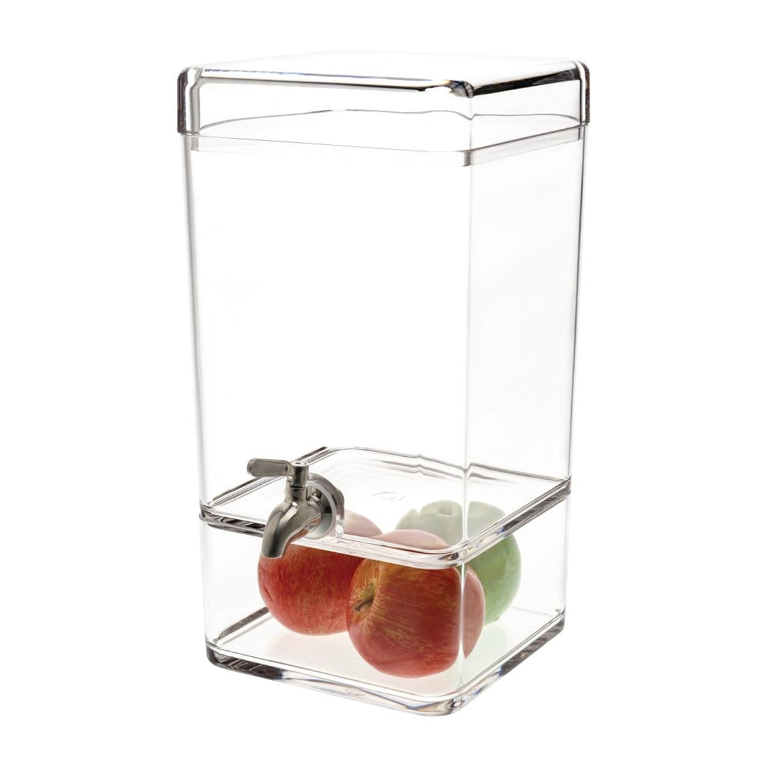 Chef Inox Juice Dispenser Polycarbonate Square 7.5Ltr 247x200x348mm • PAS-FY926