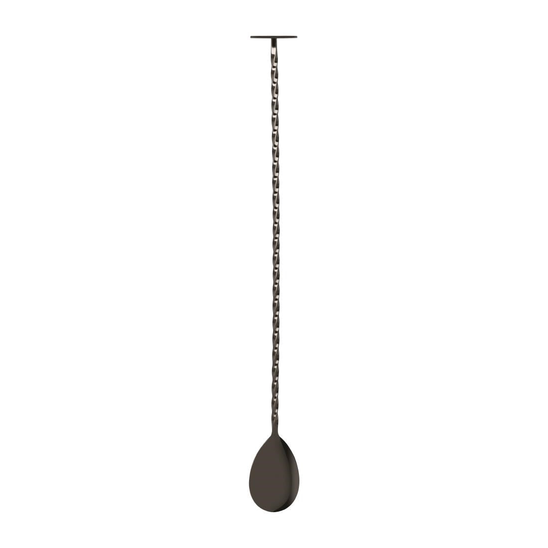 Zanzi Tail Disk Bar Spoon with Muddler Gunmetal - 300x29x25mm (300x29x25mm) • PAS-FY950