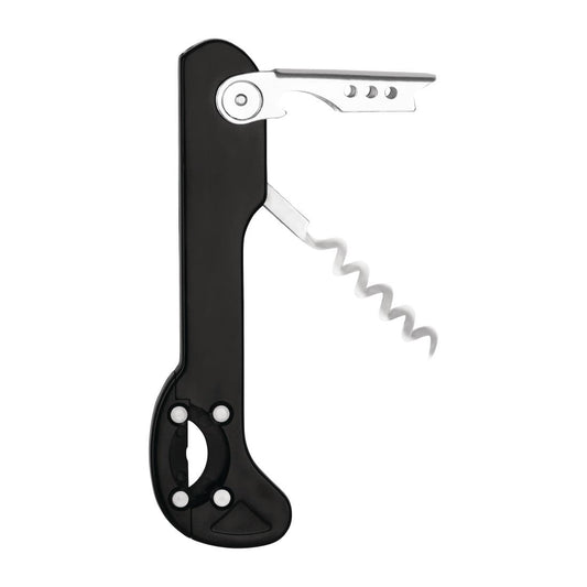 Zanzi Waiters Friend with Bladeless Foil Cutter Gunmetal - 145x40mm • PAS-FY954