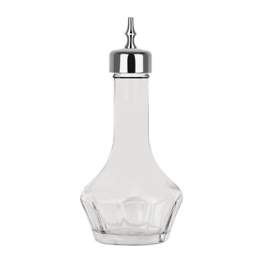 Zanzi Bitters Bottle Glass 50ml Gunmetal - 19x37x120mm • PAS-FY955