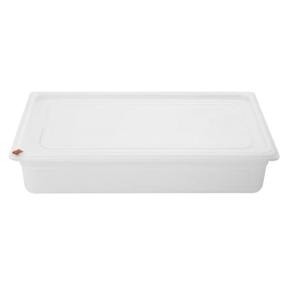 Hygiplas Click PP 1/1 GN Container with Lid & 7 Colour Clips 100mm 13Ltr (2 Pack) (1/1 GN Pan | With Lid and 7 colour clips | 100mm | 13Ltr | Pack 2) • PAS-FZ086