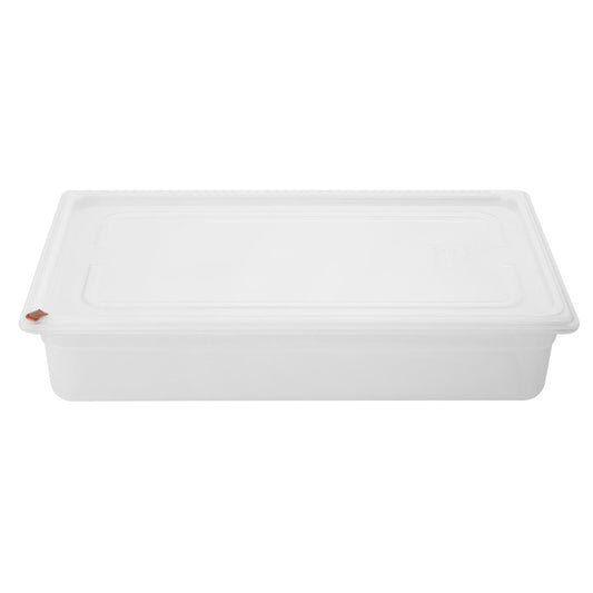 Hygiplas Click PP 1/1 GN Container with Lid & 7 Colour Clips 100mm 13Ltr (2 Pack) (1/1 GN Pan | With Lid and 7 colour clips | 100mm | 13Ltr | Pack 2) • PAS-FZ086