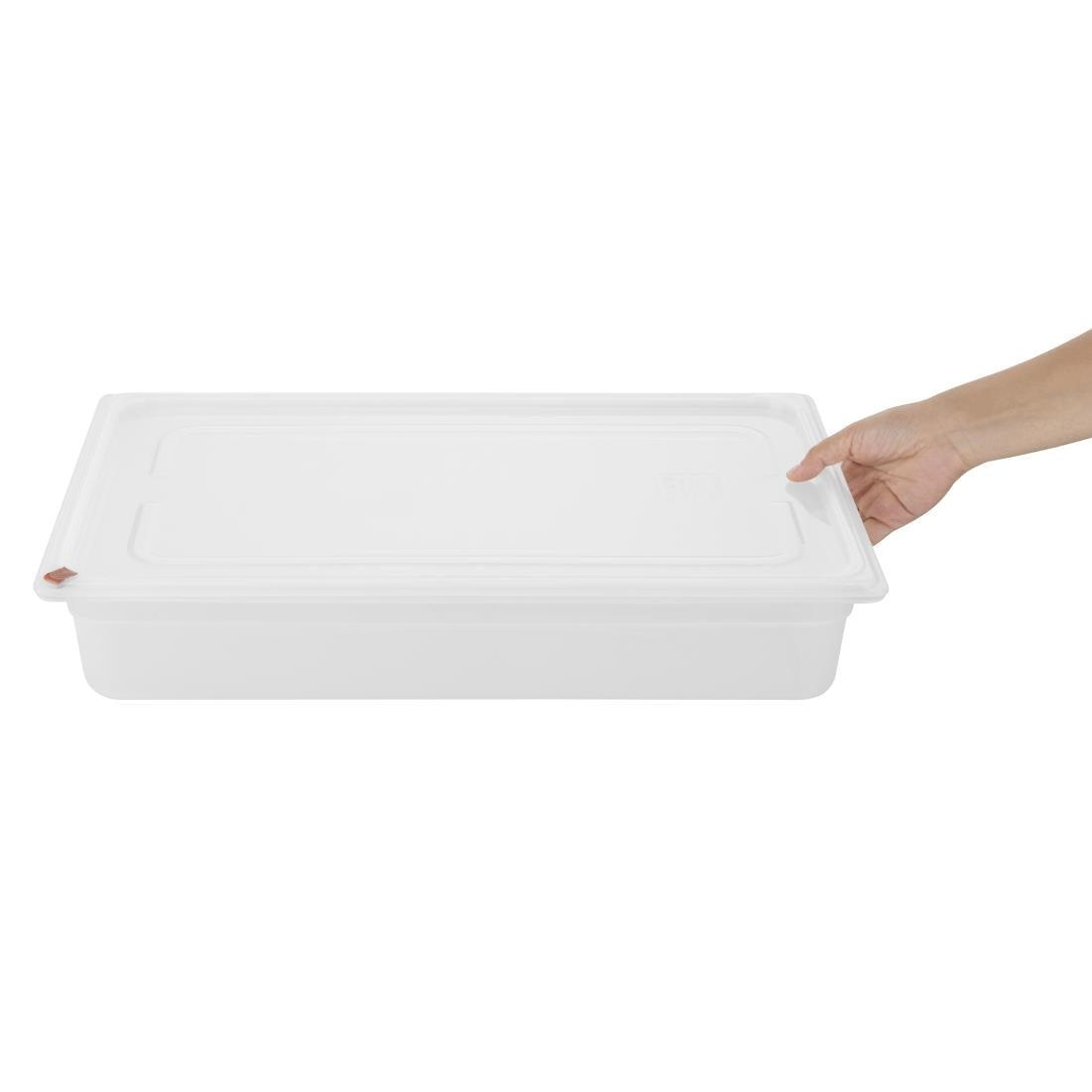 Hygiplas Click PP 1/1 GN Container with Lid & 7 Colour Clips 100mm 13Ltr (2 Pack) (1/1 GN Pan | With Lid and 7 colour clips | 100mm | 13Ltr | Pack 2) • PAS-FZ086