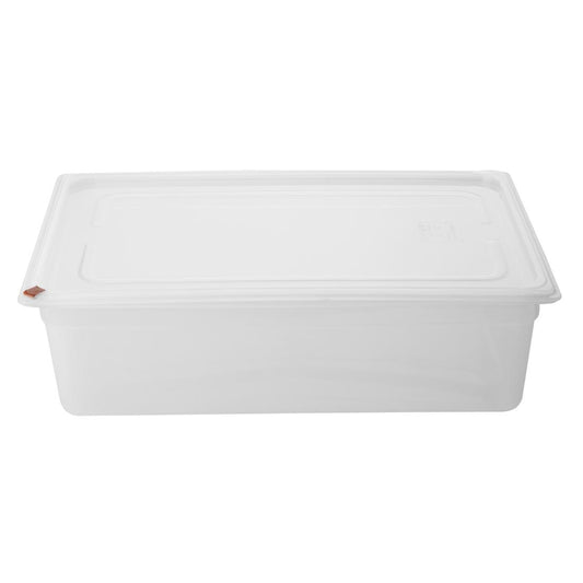 Hygiplas Click PP 1/1 GN Container with Lid & 7 Colour Clips 150mm 19.5Ltr (2 Pack) (1/1 GN Pan | With Lid and 7 colour clips | 150mm | 19.5Ltr | Pack 2) • PAS-FZ087