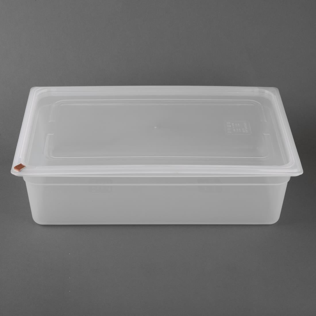 Hygiplas Click PP 1/1 GN Container with Lid & 7 Colour Clips 150mm 19.5Ltr (2 Pack) (1/1 GN Pan | With Lid and 7 colour clips | 150mm | 19.5Ltr | Pack 2) • PAS-FZ087