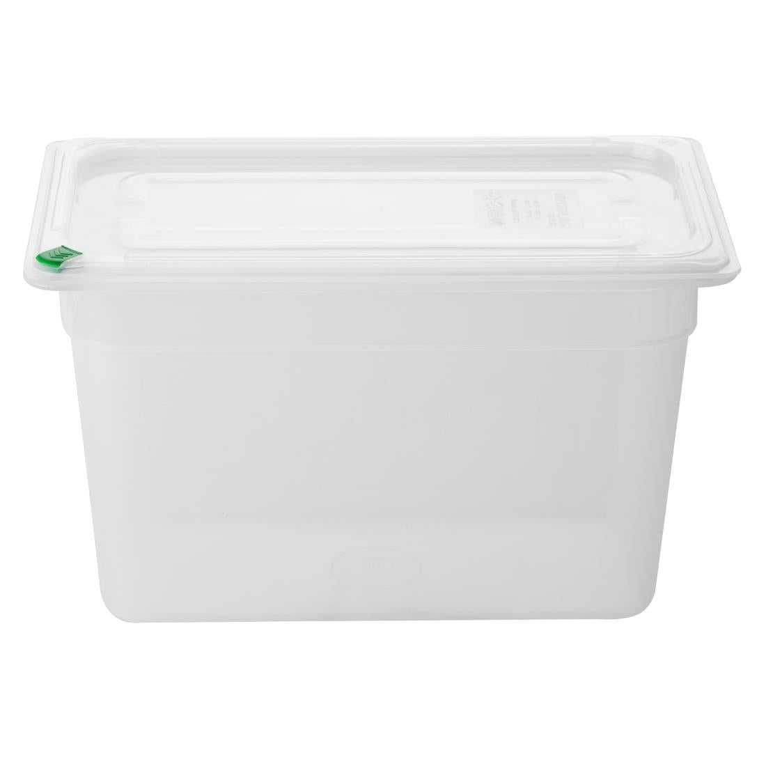 Hygiplas Click PP 1/3 GN Container with Lid & 7 Colour Clips 200mm 6.9Ltr (4 Pack) (1/3 GN Pan | With Lid and 7 colour clip | 200mm | 6Ltr | Pack 4) • PAS-FZ094