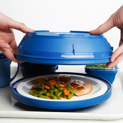 KH Traditional Plate Cover Insulated Blue Pp/Pu (12 Pack) (Fits 230mm Plate diameter | Blue | Pack of 12) • PAS-FZ114