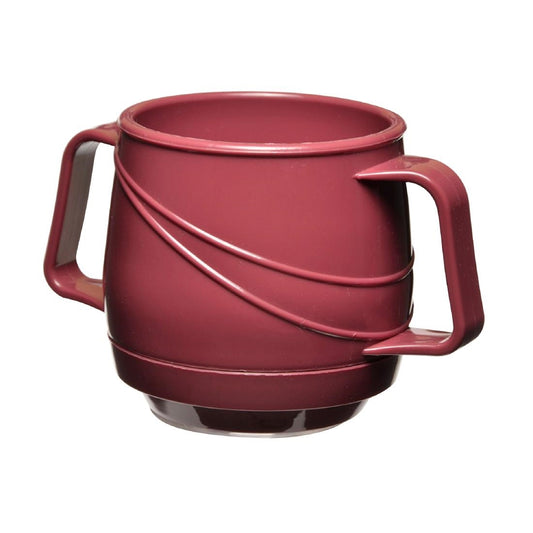 KH Moderne Bev Mug Insulated Double Handle 250ml Burgundy (24 Pack) (Capacity: 250ml | Burgundy | Pack of 24) • PAS-FZ130