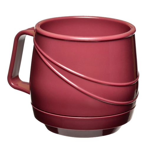 KH Moderne Bev Mug Insulated Single Handle 250ml Burgundy (24 Pack) (Capacity: 250ml | Burgundy | Pack of 24) • PAS-FZ134