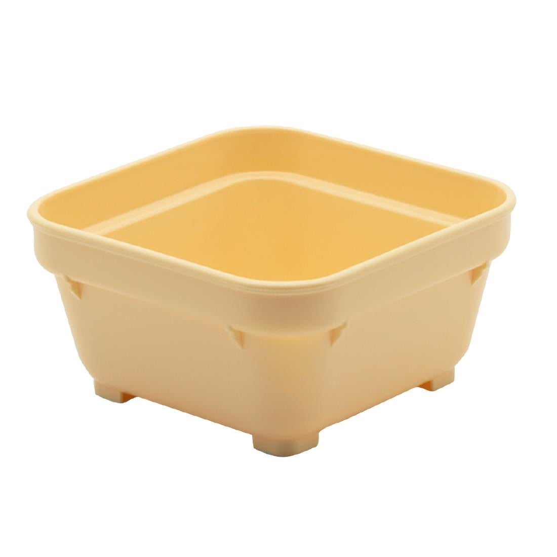 KH Square Bowl 100mm Yellow Pp (12 Pack) (100mm | Yellow | Pack of 12) • PAS-FZ169