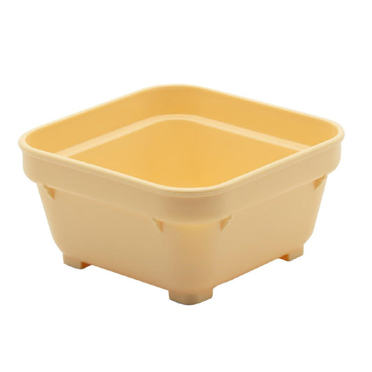 KH Square Bowl 100mm Yellow Pp (12 Pack) (100mm | Yellow | Pack of 12) • PAS-FZ169