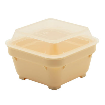 KH Square Bowl 100mm Yellow Pp (12 Pack) (100mm | Yellow | Pack of 12) • PAS-FZ169