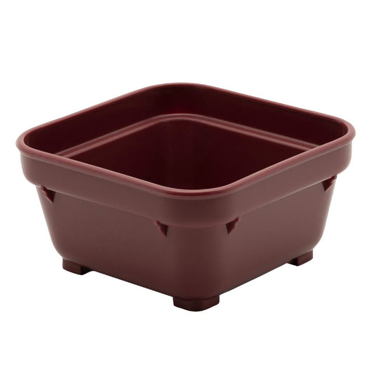 KH Square Bowl 100mm Burgundy Pp (12 Pack) (100mm | Burgundy | Pack of 12) • PAS-FZ170