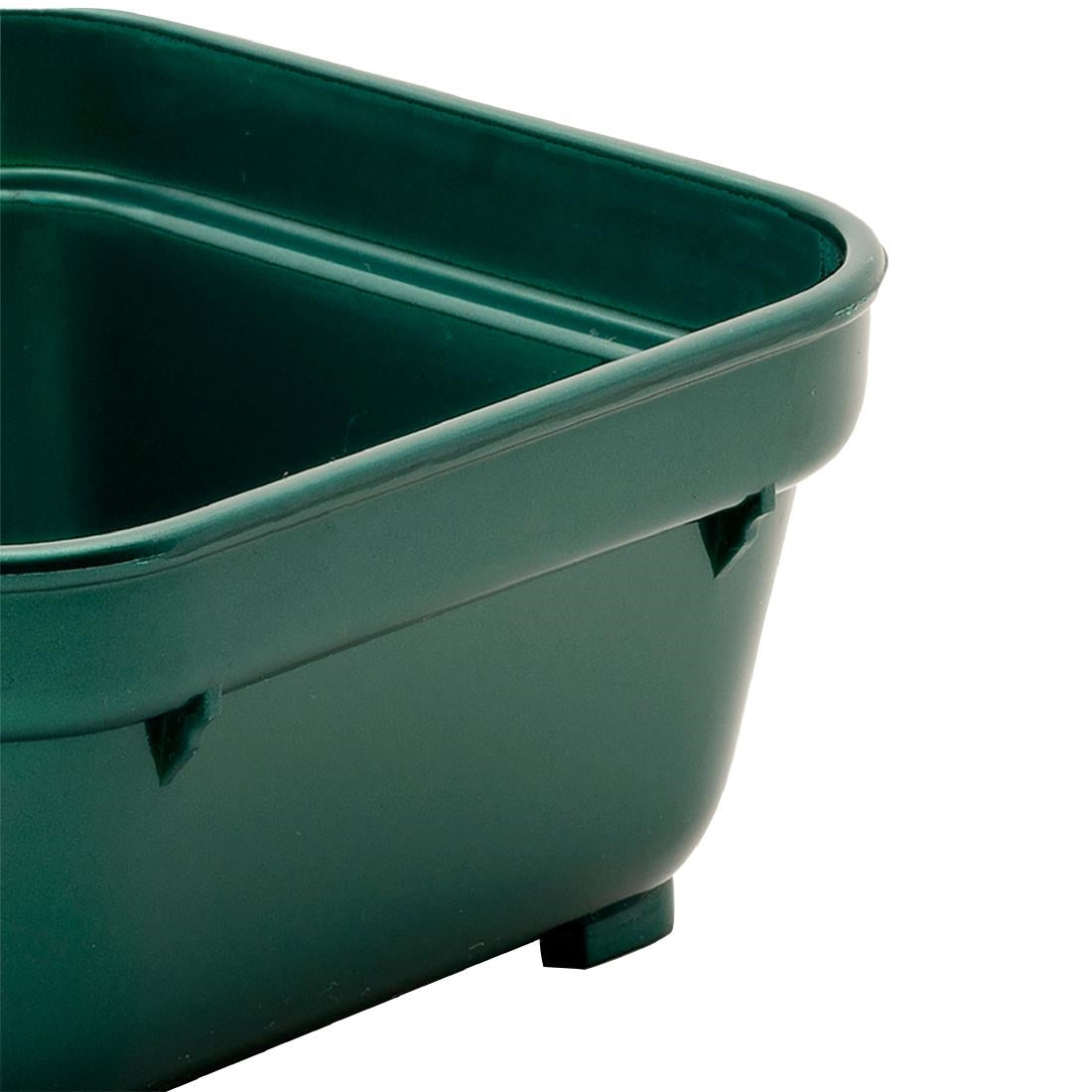 KH Square Bowl 100mm Green Pp (12 Pack) (100mm | Green| Pack of 12) • PAS-FZ172