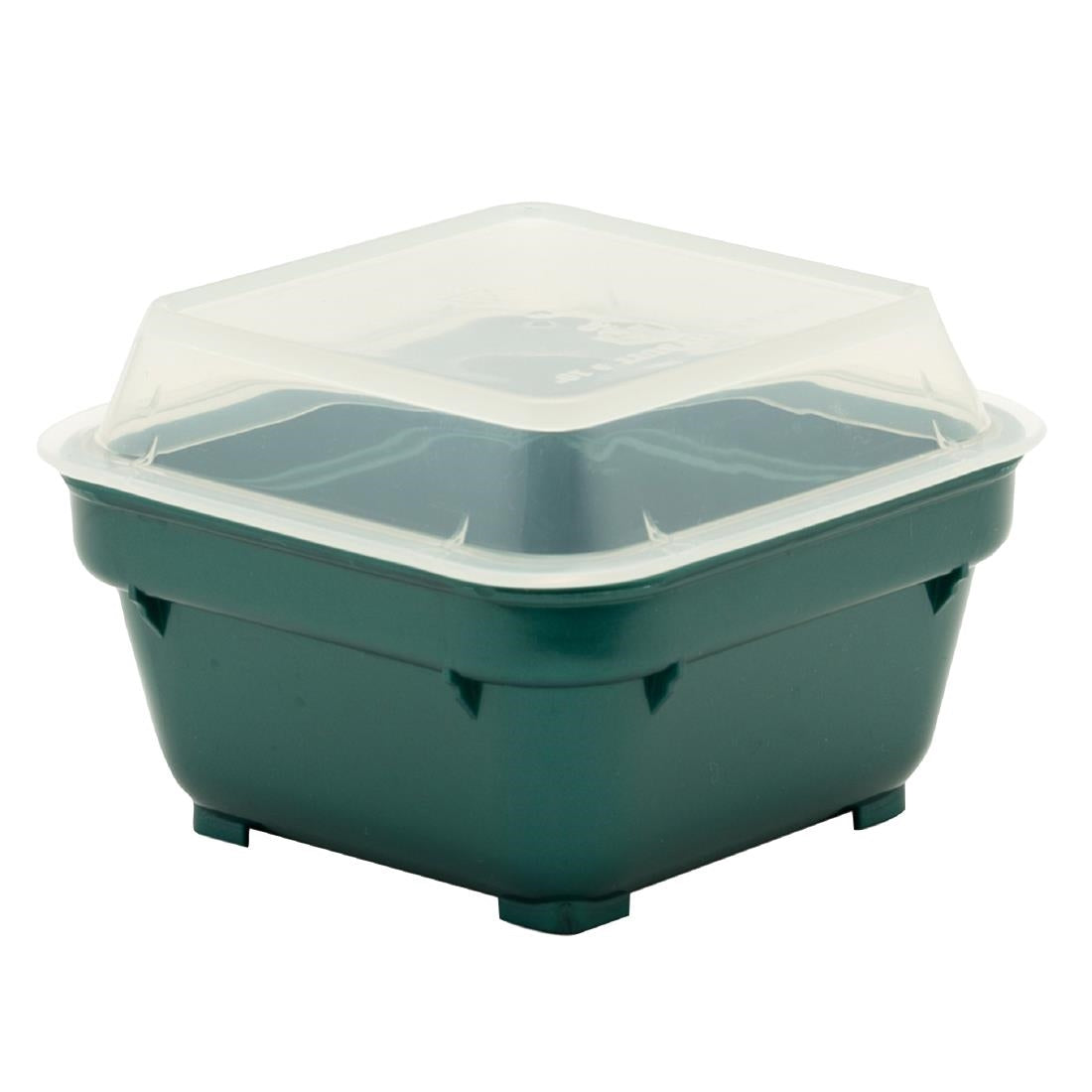 KH Square Bowl 100mm Green Pp (12 Pack) (100mm | Green| Pack of 12) • PAS-FZ172