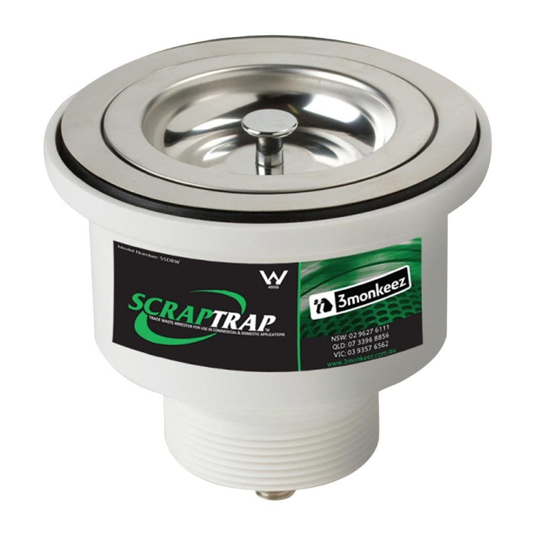 3Monkeez Compact Sink Waste Arrestor - Suit 90mm Outlet • PAS-FZ225