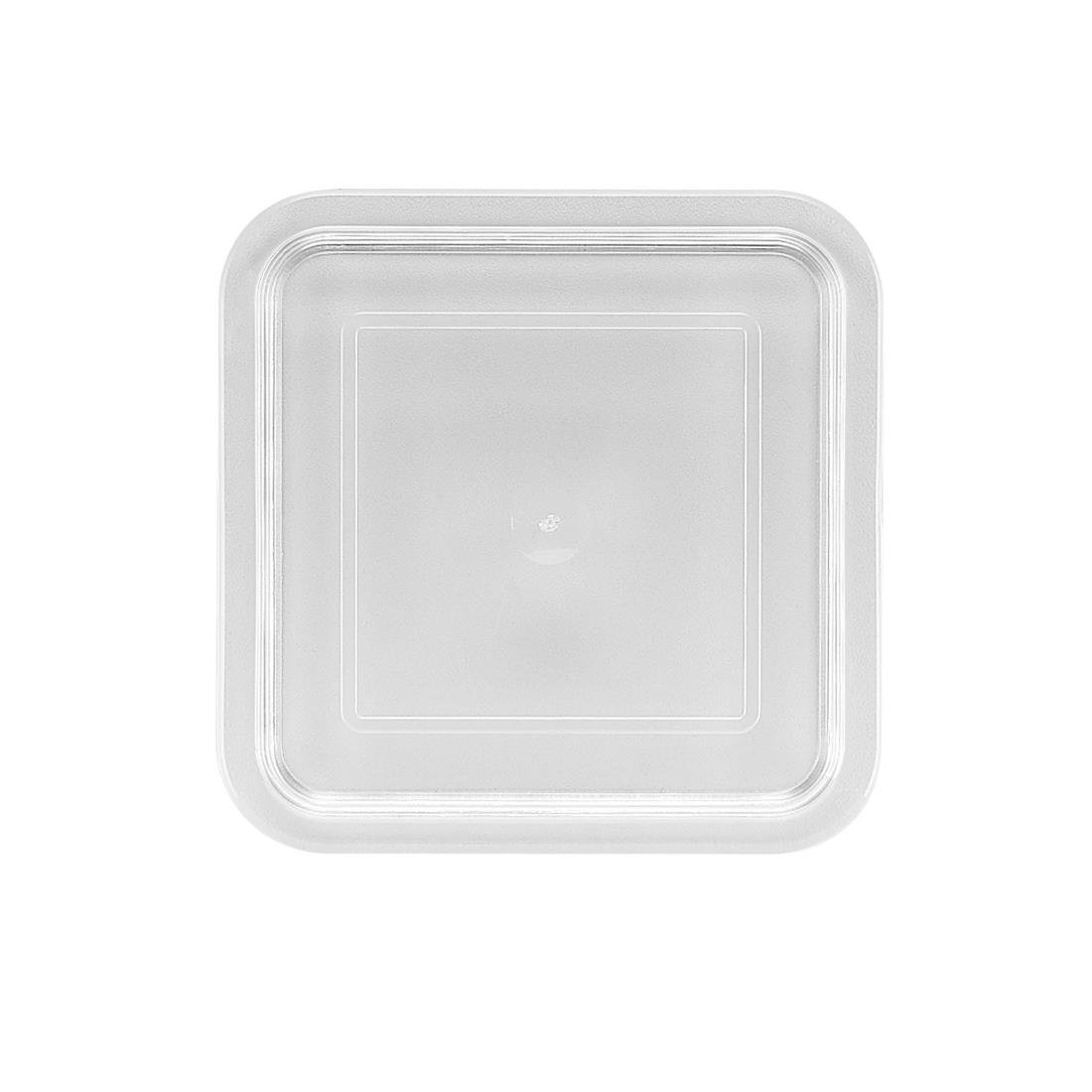 Schonwald Donna Senior Square Dish P/C Lid Clear 125x125x29mm (Pack of 12) • PAS-FZ330