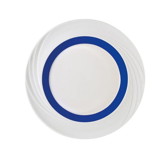 Schonwald Donna Senior Decor Round Flat Rim Plate- Wide Band 240x23mm (6 Pack) (240mm | Pack of 6) • PAS-FZ355