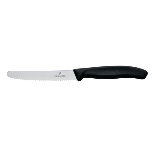 Victorinox Wavy Edge Steak and Tomato Knife Black 110mm • PAS-FZ371