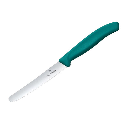 Victorinox Wavy Edge Steak and Tomato Knife - Green • PAS-FZ373