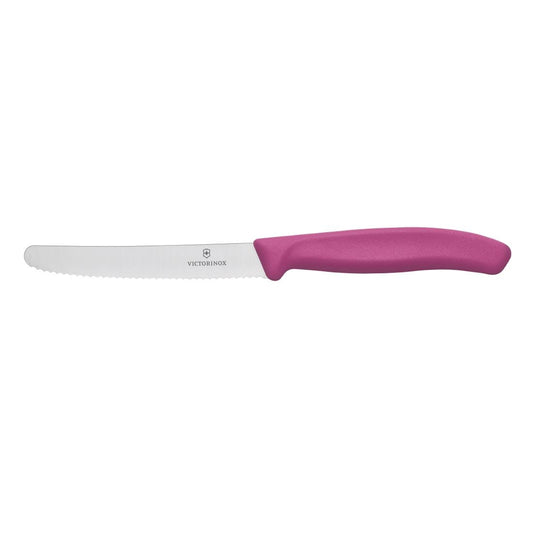 Victorinox Wavy Edge Steak and Tomato Knife - Pink • PAS-FZ374