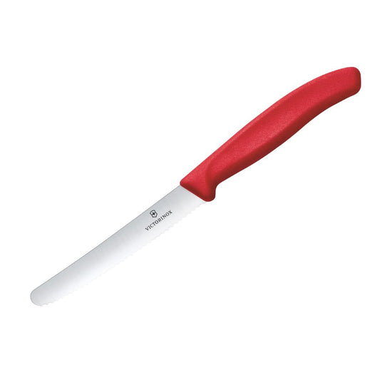 Victorinox Wavy Edge Steak and Tomato Knife - Red • PAS-FZ375