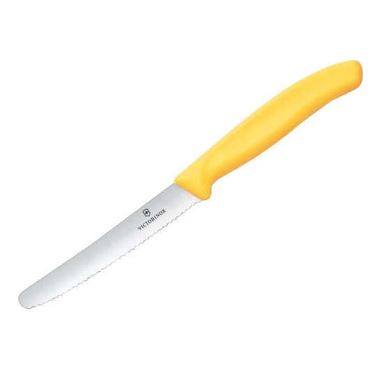Victorinox Wavy Edge Steak and Tomato Knife - Yellow • PAS-FZ376