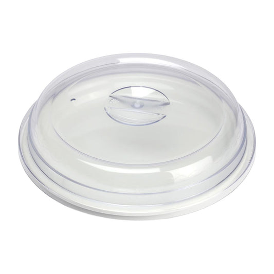 Aladdin Temp-Rite Crystal Cover For 205mm Round Plate Clear (12 Pack) (Size: 205mm | Pack of 12 | Clear) • PAS-FZ472