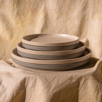 Luzerne Dune Ash Round Plate 231mm (4 Pack) • PAS-FZ550