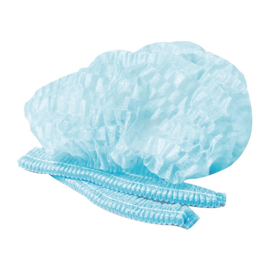 Cidy Supply Disposable Hair crimped Nets Blue (100 Pack) (Size: One size fits all| Colour: Blue | Pack Quantity: 100) • PAS-FZ613