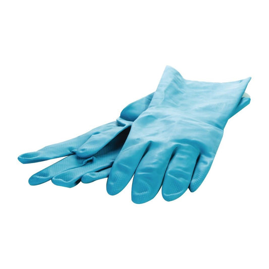 FeatherTouch Silver lined Rubber Glove Blue • PAS-P_FZ618