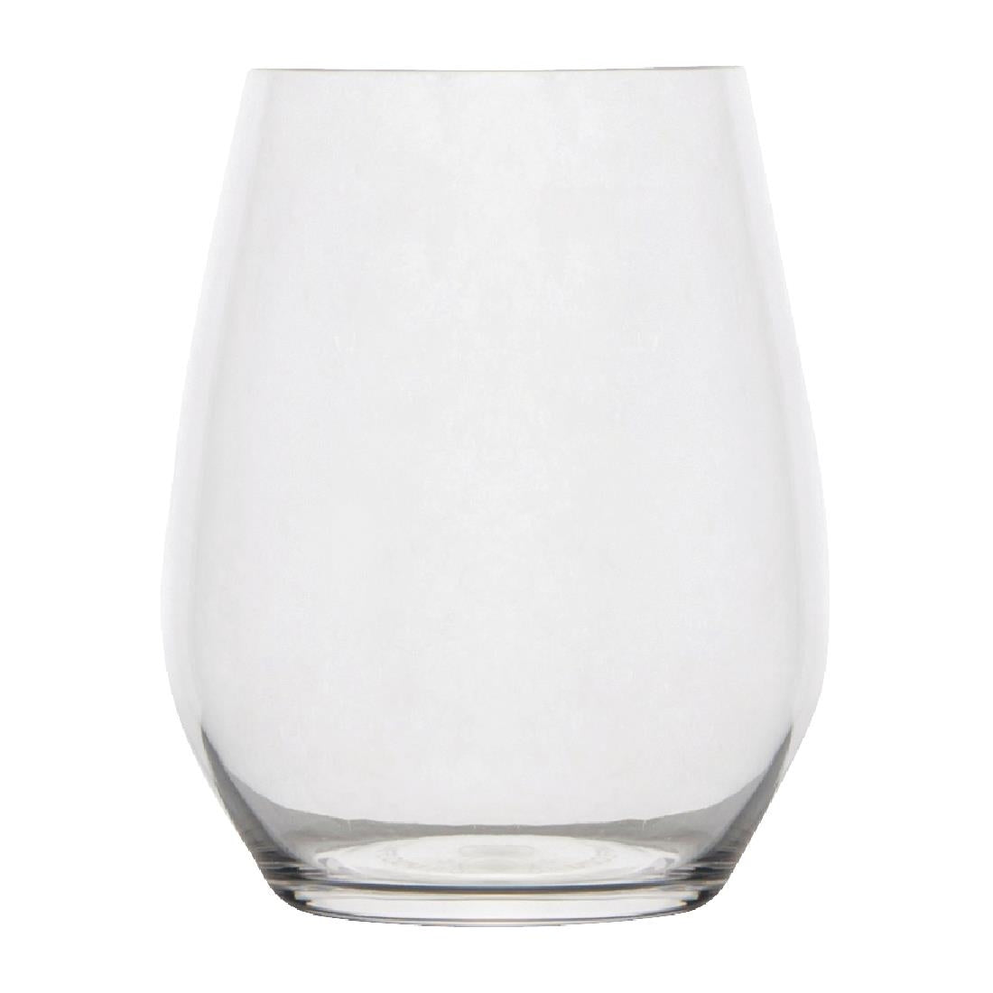 Polysafe Polycarbonate Vino Stemless Glasses with Pour Line 400ml (24 Pack) • PAS-FZ629