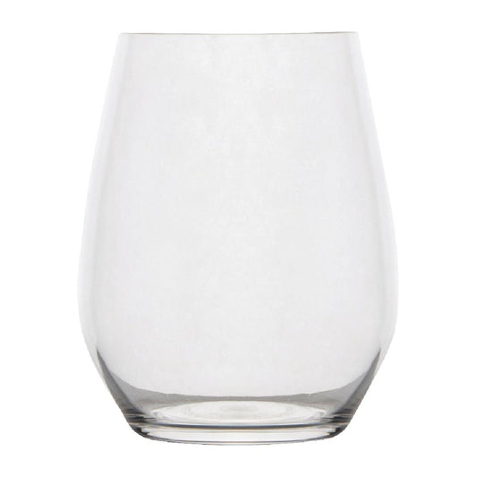 Polysafe Polycarbonate Vino Stemless Glasses with Pour Line 400ml (24 Pack) • PAS-FZ629