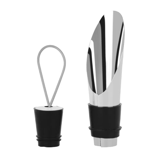 Zanzi Wine Stopper with Pouring Spout Stainless Steel - 76x22mm • PAS-FZ757
